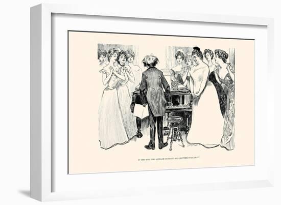 Is This Why the Average Husband and Brother Stay Away?-Charles Dana Gibson-Framed Art Print