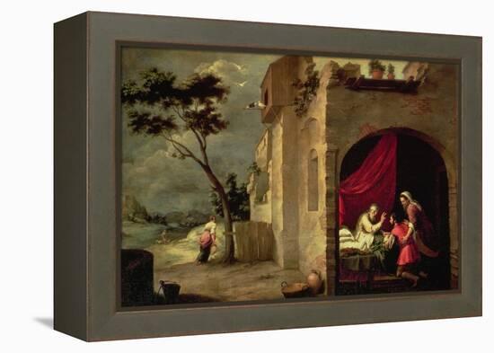 Isaac Blessing Jacob-Bartolome Esteban Murillo-Framed Premier Image Canvas