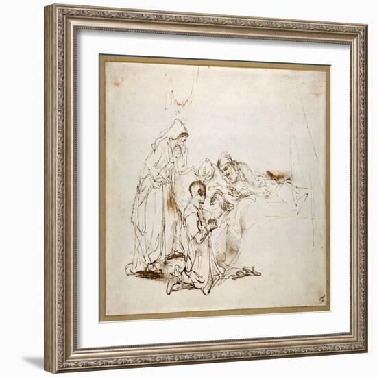 Isaac Blessing Jacob-Rembrandt van Rijn-Framed Giclee Print