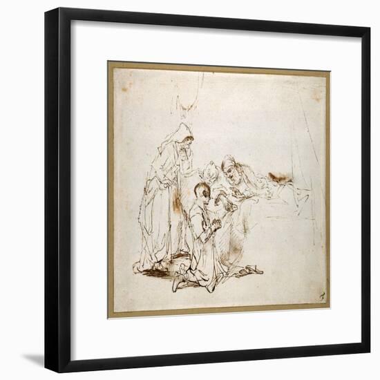 Isaac Blessing Jacob-Rembrandt van Rijn-Framed Giclee Print
