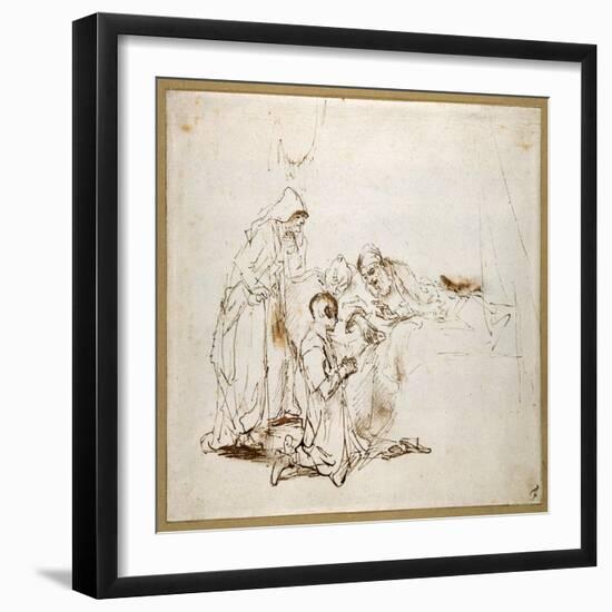 Isaac Blessing Jacob-Rembrandt van Rijn-Framed Giclee Print