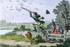 Cockney Sportsmen: Shooting Flying, Engraved by James Gillray (1757-1815) 1800-Isaac Cruikshank-Giclee Print