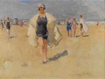 Lady on the Beach at Viareggio-Isaac Isra?ls-Framed Giclee Print