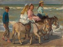 Donkey Rides on the Beach, C. 1890-1901. Dutch Watercolor Painting-Isaac Israels-Art Print
