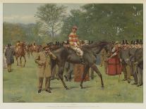 Sir Horace Farquhar's Chestnut Colt 'Nouveau Riche' in the Winner's Enclosure, Newmarket-Isaac J. Cullin-Framed Giclee Print