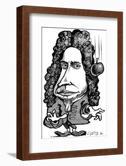 Isaac Newton, Caricature-Gary Gastrolab-Framed Photographic Print