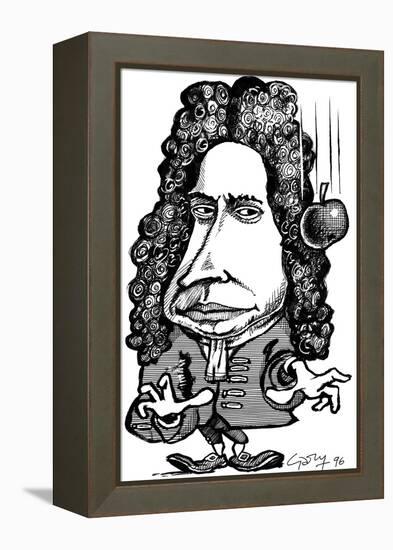 Isaac Newton, Caricature-Gary Gastrolab-Framed Premier Image Canvas