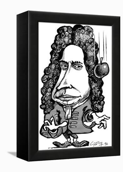 Isaac Newton, Caricature-Gary Gastrolab-Framed Premier Image Canvas