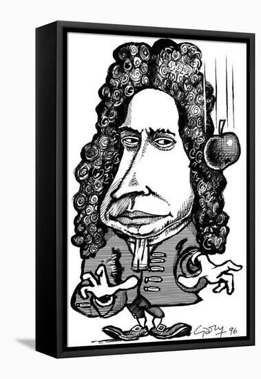 Isaac Newton, Caricature-Gary Gastrolab-Framed Premier Image Canvas