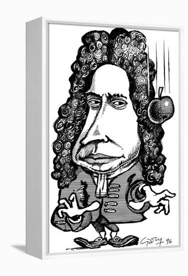 Isaac Newton, Caricature-Gary Gastrolab-Framed Premier Image Canvas