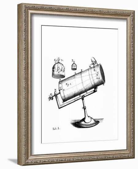 Isaac Newton's Design for a Reflecting Telescope-Science Photo Library-Framed Photographic Print