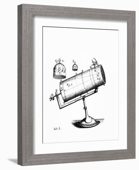 Isaac Newton's Design for a Reflecting Telescope-Science Photo Library-Framed Photographic Print