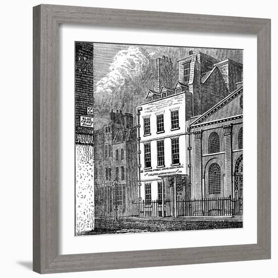 Isaac Newton's House, St Martin's Street, Leicester Square, London, C1850-null-Framed Giclee Print