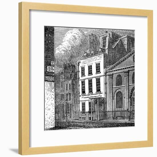 Isaac Newton's House, St Martin's Street, Leicester Square, London, C1850-null-Framed Giclee Print