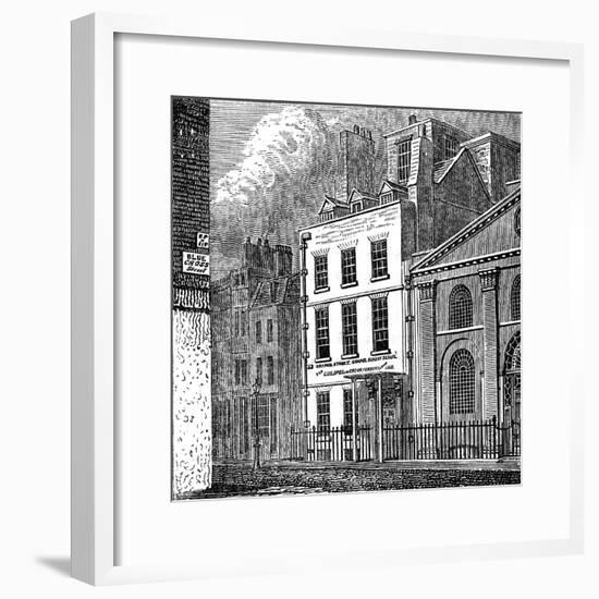 Isaac Newton's House, St Martin's Street, Leicester Square, London, C1850-null-Framed Giclee Print