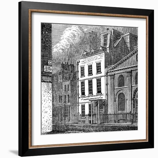 Isaac Newton's House, St Martin's Street, Leicester Square, London, C1850-null-Framed Giclee Print