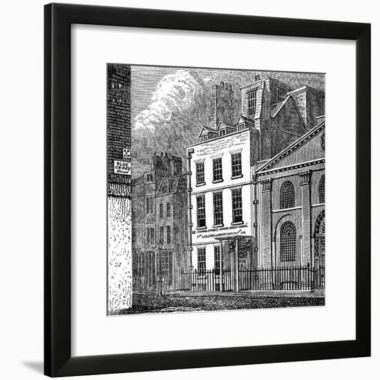 Isaac Newton's House, St Martin's Street, Leicester Square, London, C1850-null-Framed Giclee Print