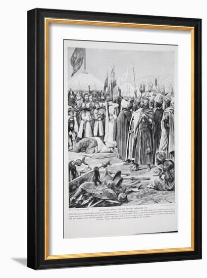 Isaac of Cyprus Pleads Before Richard, 1191, Illustration from The History of the Nation-Richard Caton Woodville-Framed Giclee Print