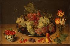 Still Life of Grapes in a Basket-Isaac Soreau-Giclee Print