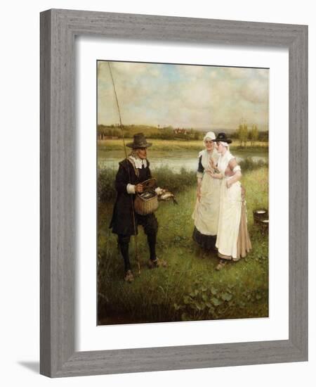 Isaac Walton and the Milkmaids-George Henry Boughton-Framed Giclee Print