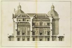 Houghton Hall: Cross-Section of the Hall and Salon, Engraved by Pierre Fourdrinier, 1735-Isaac Ware-Framed Giclee Print