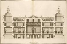 Houghton Hall: Cross-Section of the Hall and Salon, Engraved by Pierre Fourdrinier, 1735-Isaac Ware-Framed Premier Image Canvas