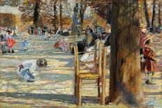 The Luxembourg Gardens in Spring, 1910 (Oil on Board)-Isaak Israilevich Brodsky-Giclee Print
