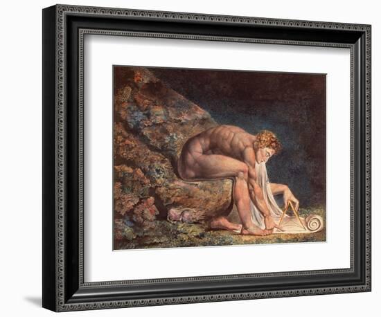 Isaak Newton, 1795-William Blake-Framed Giclee Print