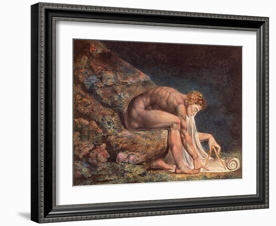 Isaak Newton, 1795-William Blake-Framed Giclee Print