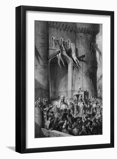 Isabeau Enters Paris-Jules David-Framed Art Print