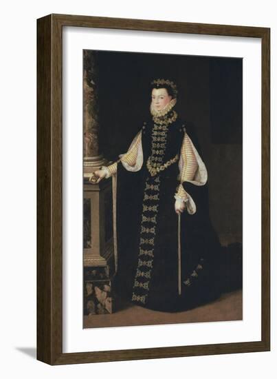 Isabel De Valois Holding a Portrait of Philip II-Sofonisba Anguissola-Framed Art Print