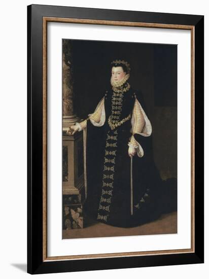 Isabel De Valois Holding a Portrait of Philip II-Sofonisba Anguissola-Framed Art Print