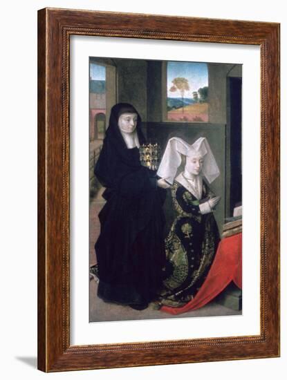 Isabel of Portugal with St Elizabeth, 1457-1460-Petrus Christus-Framed Giclee Print