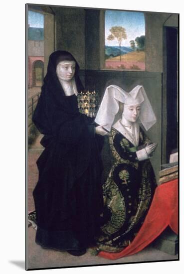 Isabel of Portugal with St Elizabeth, 1457-1460-Petrus Christus-Mounted Giclee Print