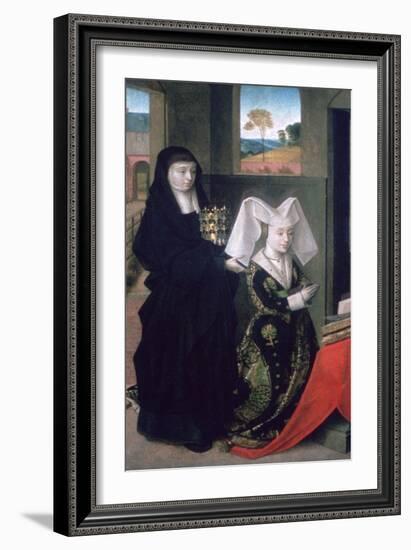 Isabel of Portugal with St Elizabeth, 1457-1460-Petrus Christus-Framed Giclee Print