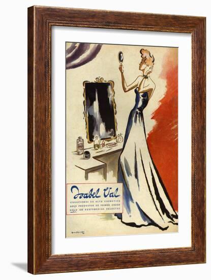 Isabel Val, Magazine Advertisement, Spain, 1942-null-Framed Giclee Print