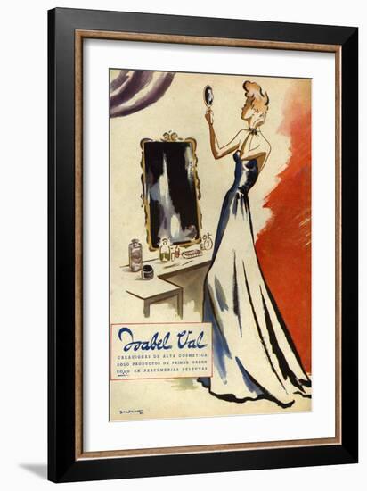 Isabel Val, Magazine Advertisement, Spain, 1942-null-Framed Giclee Print