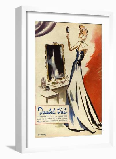 Isabel Val, Magazine Advertisement, Spain, 1942-null-Framed Giclee Print