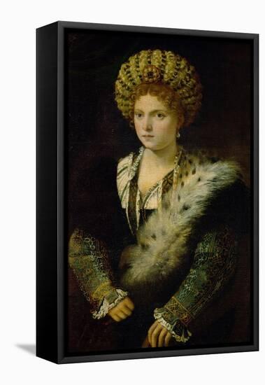 Isabella D'Este (1474-1539)-Titian (Tiziano Vecelli)-Framed Premier Image Canvas