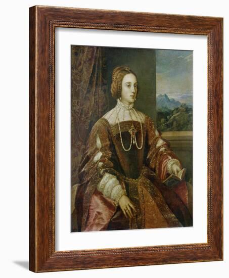 Isabella of Portugal, Ca, 1548-Titian (Tiziano Vecelli)-Framed Giclee Print