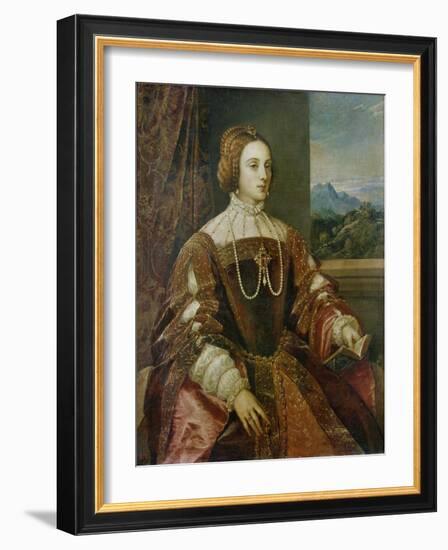 Isabella of Portugal, Ca, 1548-Titian (Tiziano Vecelli)-Framed Giclee Print