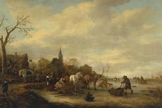 Children Playing by a Cottage Fire, 1641-Isack van Ostade-Giclee Print