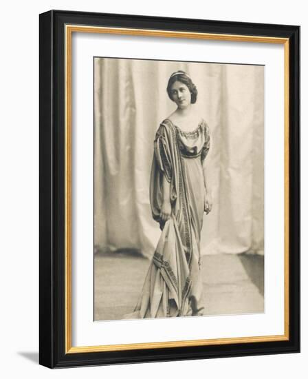 Isadora Duncan American Dancer in a Long Robe-null-Framed Premium Photographic Print