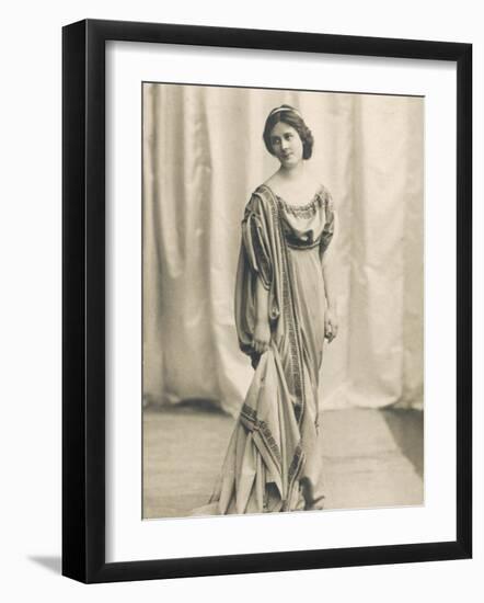 Isadora Duncan American Dancer in a Long Robe--Framed Photographic Print