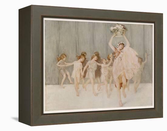 Isadora Duncan American Dancer Seen Here with Some of Her Pupils-A.f. Gorguet-Framed Premier Image Canvas