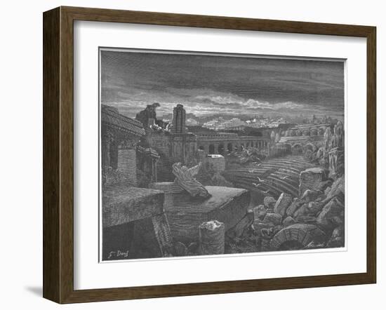 Isaiah's Vision of the Destruction of Babylon, 1897-Gustave Doré-Framed Giclee Print