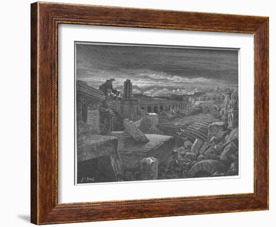 Isaiah's Vision of the Destruction of Babylon, 1897-Gustave Doré-Framed Giclee Print