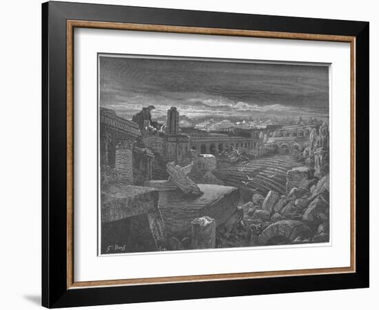 Isaiah's Vision of the Destruction of Babylon, 1897-Gustave Doré-Framed Giclee Print