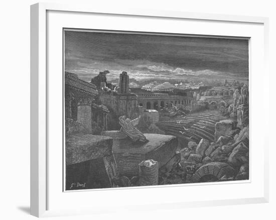 Isaiah's Vision of the Destruction of Babylon, 1897-Gustave Doré-Framed Giclee Print