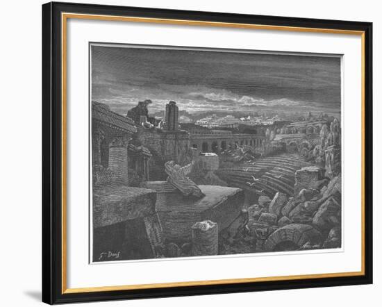 Isaiah's Vision of the Destruction of Babylon, 1897-Gustave Doré-Framed Giclee Print